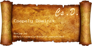 Csepely Dominik névjegykártya