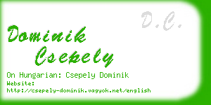 dominik csepely business card